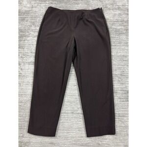 Kim Rogers Signature Pants‎ Womens 10 Brown Polyester Blend Ankle Side Zip